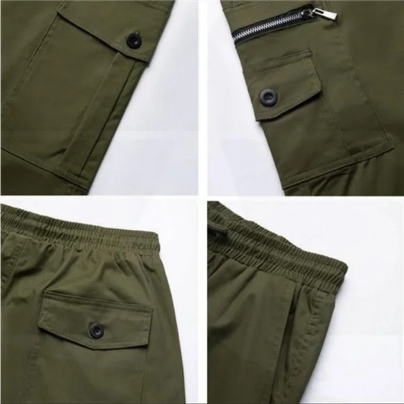 Mens Cargo Pants Relaxed Fit Drawstring Joggers Sweatpants *NEW* - Picture 5 of 6